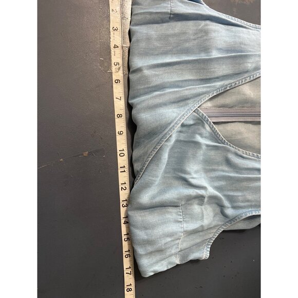 NEW H&M Conscious Womens Dress Size 10 Tencel Lyocell Blue Boho Vacation Resort - Picture 4 of 10